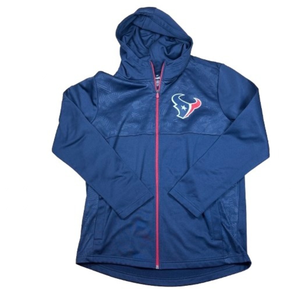 Fanatics Houston Texans NFL Mens Large Navy Blue Full Zip Hoodie Jacket Large